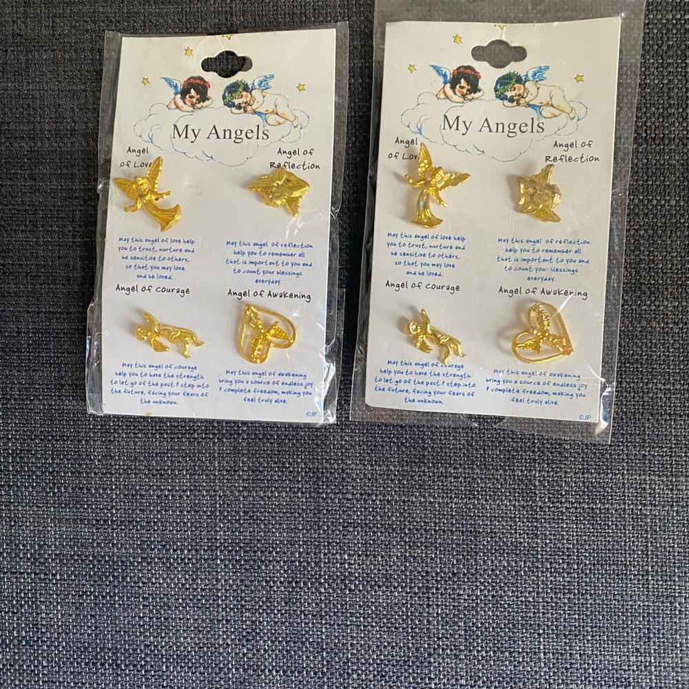 New In Package Angel Stud Pins
